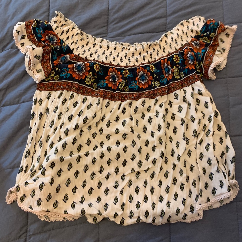 Off the shoulder floral top